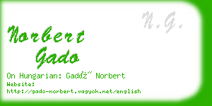 norbert gado business card